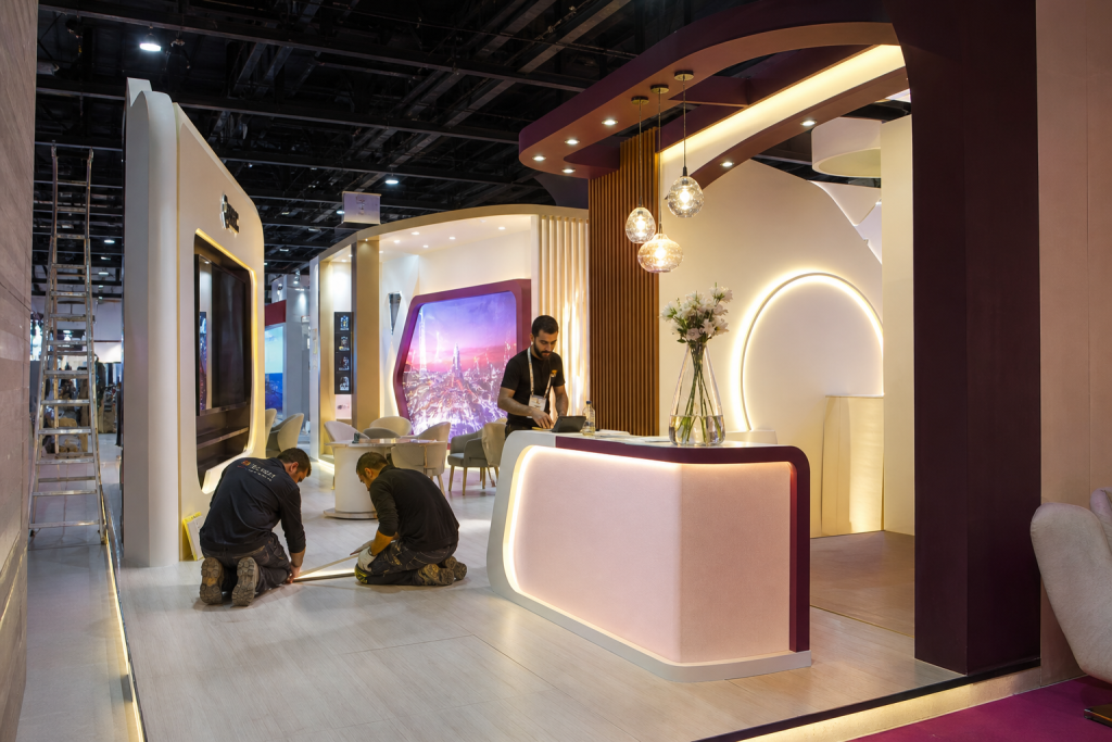 A stand ready to welcome your visitors — Turnkey exhibition stands and stand hire in Morocco