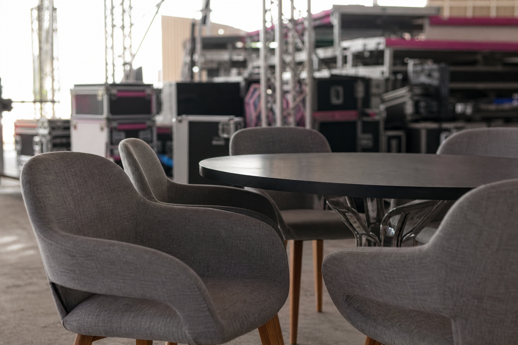 An event equipment inventory designed for every configuration — Event Equipment Rental in Morocco | Leo Exhibitions